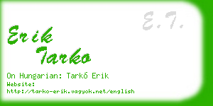 erik tarko business card